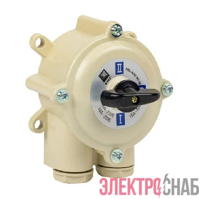 Переключатель пакетный 1-кл. 16А IP56 ПП 3-16/Н2 М2 пл. беж. EKF pp-3-16-4