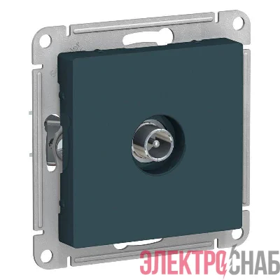 Розетка телевизионная оконечная TV AtlasDesign 1дБ механизм изумруд SE ATN000891