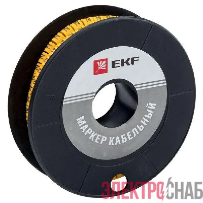 Маркер каб. 2.5кв.мм &quot;4&quot; (ЕС-1) (уп.1000шт) EKF plc-KM-2.5-4