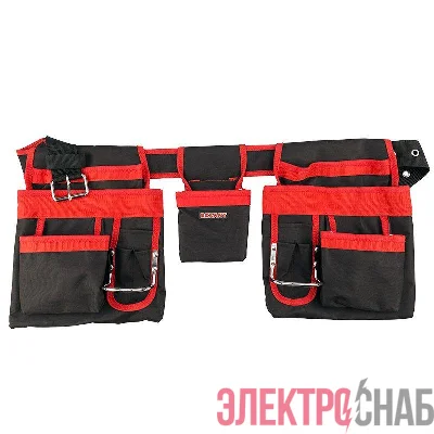 Сумка-пояс монтажника двойная RE-15 Rexant 12-5611