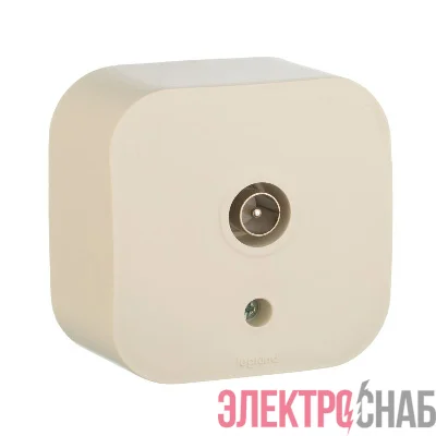 Розетка телевизионная TV 1-м ОП Quteo IP20 с топологией "звезда" сл. кость IEK 782245