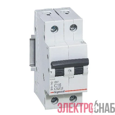 Выключатель автоматический модульный 2п C 32А 4.5кА RX3 ИЭК Leg 419700