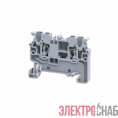 Клемма проходная пружинная OptiClip CХ-2.5-I-24A-(0.2-2.5) сер. КЭАЗ 289711
