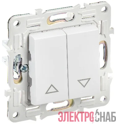 Выключатель жалюзи SKANDY 10А SK-V12W арктич. бел. IEK SK-V15-0-10-K01