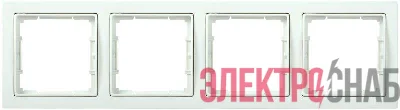 Рамка 4-м BOLERO Q1 РУ-4-ББ квадрат. бел. IEK EMB42-K01-Q1
