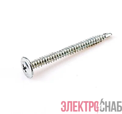 Саморез 4.2х19 металл-металл с прессшайбой сверло цинк (уп.1000шт) коробка СТРОЙМЕТИЗ ММ4219СЦ1
