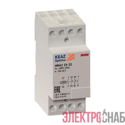 Контактор модульный OptiDin МК63 2020 24AC/DC КЭАЗ 233825