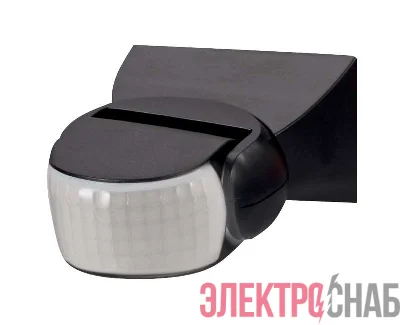 Датчик движения DD-02 настенный 180град. 1200Вт 10-900с 12м 3-2000Лк IP65 черн. Duwi 25832 2