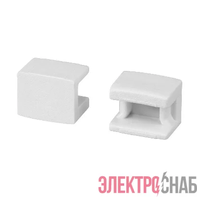 Заглушка PLINTUS-FANTOM WHITE глухая пластик (комплект) Arlight 043906