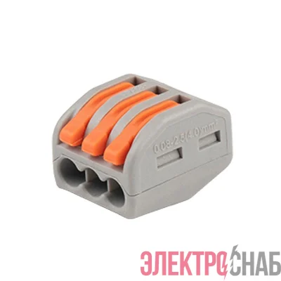 Клемма монтажная рычажного соединения PTC-3P 222-413 450В 32А 0.08-2.5(4.0)кв.мм Jazzway 5050822