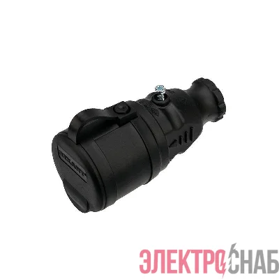 Розетка переносная влагозащ. с крышкой с/з 16А IP44 каучук Rexant 111-004