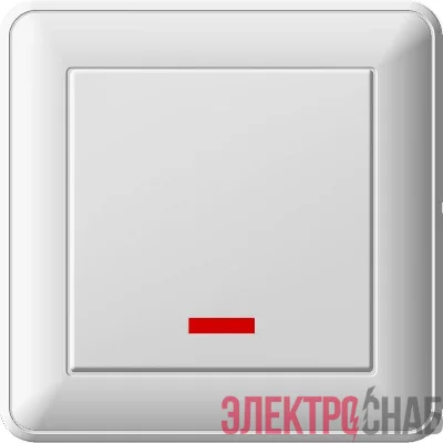 Переключатель 1-кл. СП W59 16А с индик. бел. SchE VS616-157-18
