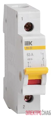 Выключатель нагрузки (мини-рубильник) 1п 63А ВН-32 KARAT IEK MNV10-1-063