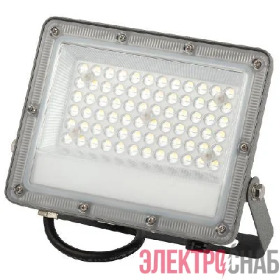 Прожектор светодиодный PRO LPR-063-0-65K-050 50Вт 6500К IP65 5000лм Г 90град. сер. Эра Б0067705
