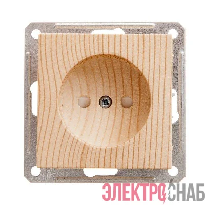 Розетка 1-м СП W59 16А IP20 без заземл. защ. шторки механизм сосна SE RS16-151-7-86