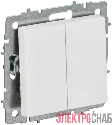 Выключатель перекрестный 2-кл. СП BRITE ВС10-2-3-БрАБ 10А механизм арктич. бел. IEK BR-V23-0-10-K91