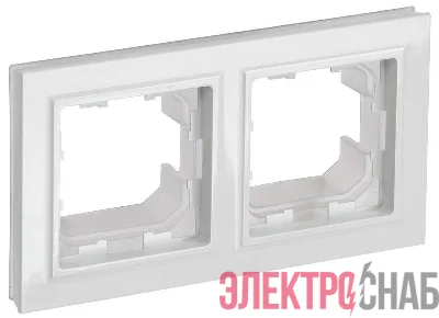 Рамка 2-м IP44 BRITE РУ-2-БрБ-44 бел. IEK BR-M22-44-K01