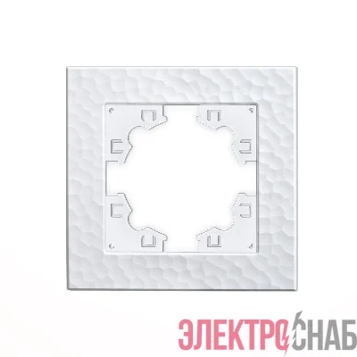 Рамка 1-м Афина фактурная бел.Universal A10053