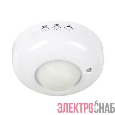 Датчик движения инфракрасный ДД 20В 800Вт 360 гр.6м IP33 бел. IN HOME 4690612033860