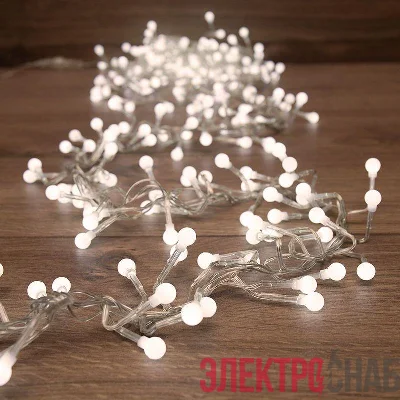 Гирлянда светодиодная "Мишура LED" 6м 576LED бел. 35Вт 220-240В IP20 провод ПВХ прозр. Neon-Night 303-615