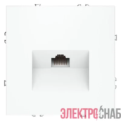 Розетка компьютерная 1-м СП S70 RJ45 кат.6 механизм бел. матов. Voltum VLS060102