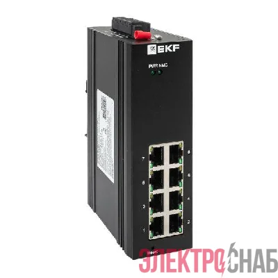 Коммутатор управляемый промышленный уровня L2 ML2-8GT 8 портов 10/100/1000Base-T(X) RJ45 монтаж на DIN-рейку TSX EKF TSX-ML2-8GT