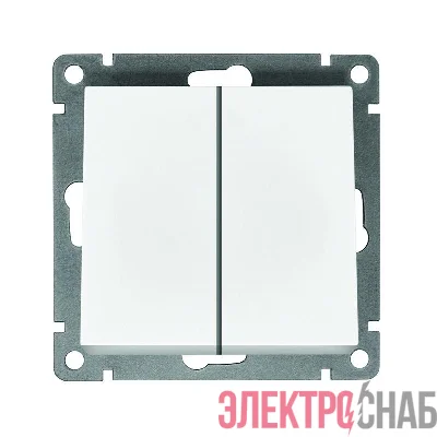 Выключатель 2-кл. СП Афина 10А IP20 механизм бел. Universal A0023
