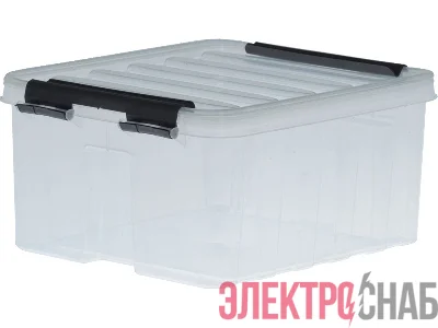 Ящик 210х170х95 мм с крышкой и клипсами прозрачный Rox Box 2,5 Rox Box 2,5