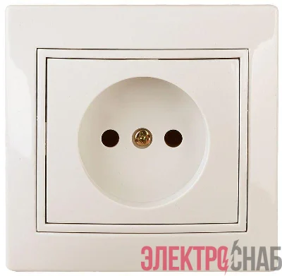 Розетка СП Plano 2P 1-201-02 16А-250В IP20 сл. кость Intro Б0027608