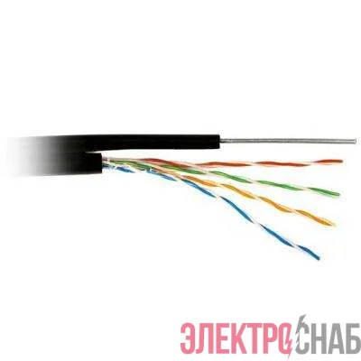 Кабель UTP 4х2х24AWG кат.5е медь с тросом бухта (м) Rexant 01-0046