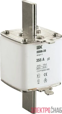 Вставка плавкая ППНИ-39 355А габарит 3 IEK DPP50-355