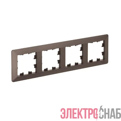 Рамка 4-м AtlasDesign Air мокко/дым. черн. SE ATN220604