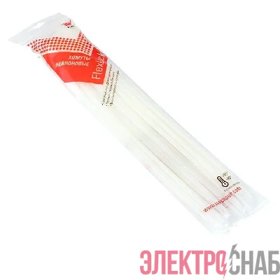 Хомут P6.6 4.8х300 FlexLock стандартный бел. (уп.100шт) PROxima EKF plc-fl-ctsw-4.8x300