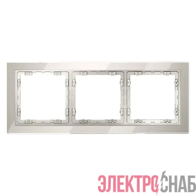 Рамка 3-м S70 стеклян. кашемир Voltum VLS110303
