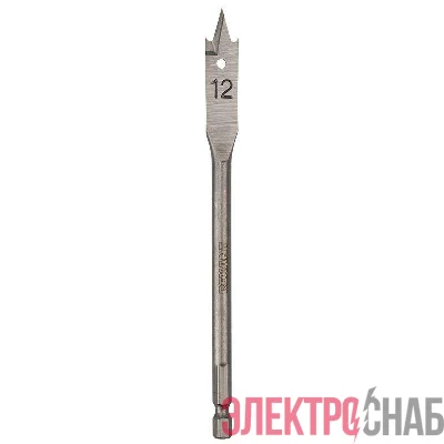 Сверло перовое по дереву 12мм (шестигранный хвостовик) Kranz KR-91-0663