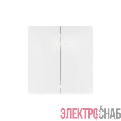 Выключатель 2-кл. СП ROUND MIELE 10А с подсветкой перламутр Kranz KR-78-0714-1