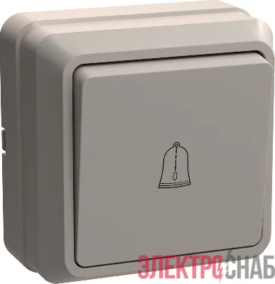 Выключатель кнопочный 1-кл. ОП Октава 10А IP20 ВСк20-1-0-ОКм крем. GENERICA EVO13-K33-10-DC