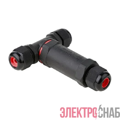 Коннектор кабельный Т-образный (клеммник 3PIN) IP68 FreeTools EKF plc-uac-cb3T