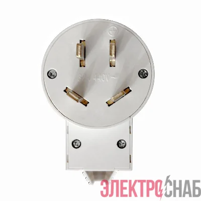 Вилка для плиты 3P+E 32А 440В бел. Universal 5313