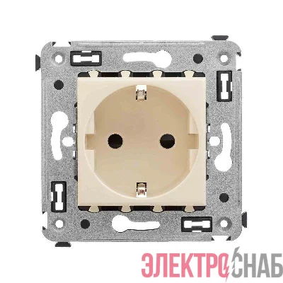 Розетка СП 3п 2P+E Avanti "Ванильная дымка" защ. шторки DKC 4405003