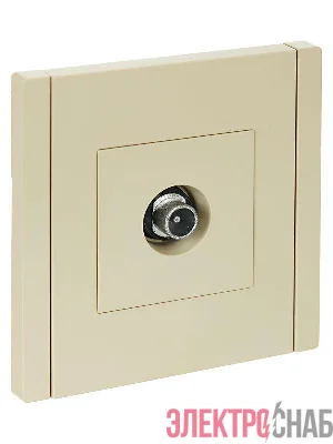 Розетка TV проходная FORTE&PIANO FP429 ваниль IEK FP-A10-P-K10