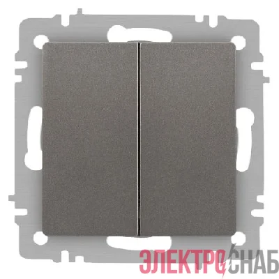 Переключатель 2-кл. СП Accent 6-107-09 10А IP20 250В AL/CU титан Intro Б0063572