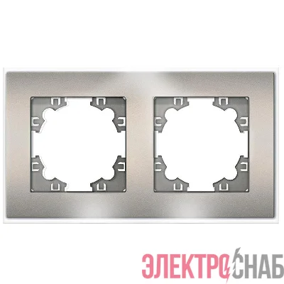 Рамка 2-м Афина стеклянная мокко UNIVersal 2285