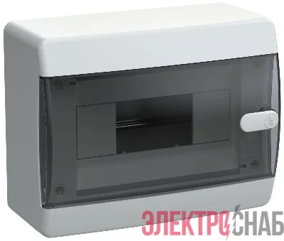 Корпус ЩРН-П-8 UNION Compact IP41 черн. прозр. дверь пластик. IEK UIC-KP12-N-08-41-K01