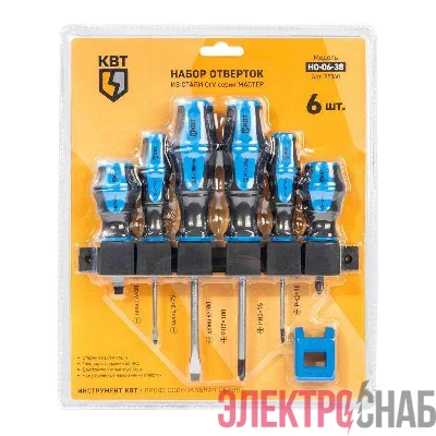 Набор отверток НО-06-38 МАСТЕР КВТ 92360