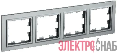 Рамка 4-м BRITE РУ-4-БрС сталь IEK BR-M42-K46