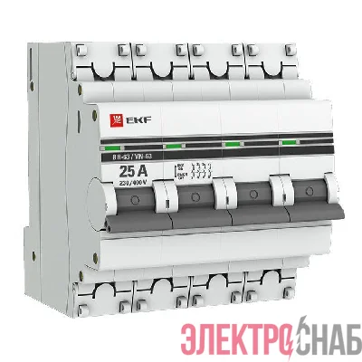 Выключатель нагрузки 4п 25А ВН-63 PROxima EKF SL63-4-25-pro