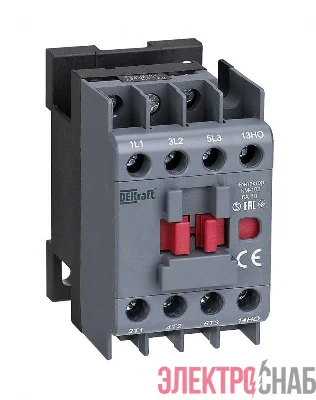 Контактор КМ-102 6А кат. 24В AC 1НО AC-3 AC-4 DEKraft 22053DEK