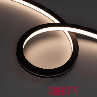 Лента светодиодная NOVA-TOP-BLACK-A120-16x15mm 24В Warm 3500К 10Вт/м IP67 2835 wire x2 вывод боков. герметичная (уп.5м) Arlight 049081