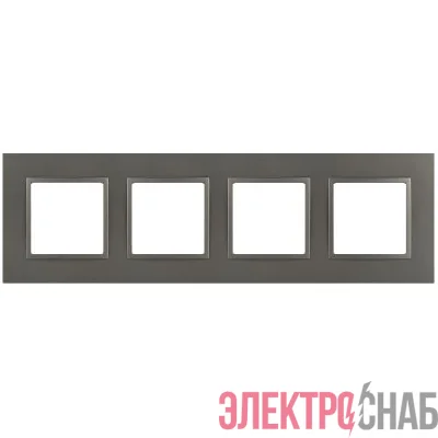 Рамка 4-м Elegance 14-5014-16 Classic для розеток и выключателей титан Эра Б0065829